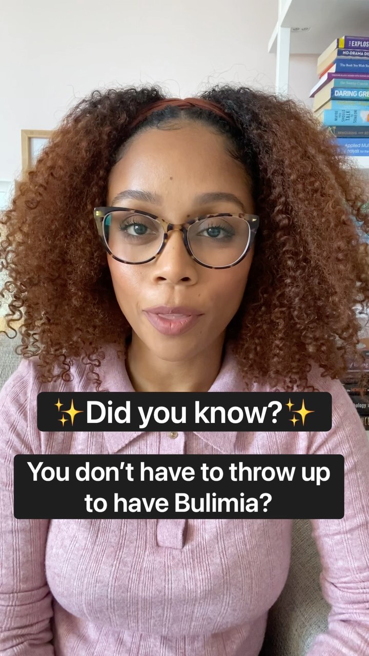 What we see on television and in movies about Bulimia isn’t wrong, it’s just not the whole picture…and we need the full picture! Wouldn’t you want to know the risks of a decision before you made it? So many people unwittingly engage in disordered eating behaviors and end up in a rabbit hole of mental and physical health problems that they can’t get out of without professional assistance.
At the end of the day, everyone is entitled to live their lives as they choose, this is just my way of making sure that you know that any decision you make about your food and body should be made thoughtfully and with all the consideration you would give any other major life decision.
Like, Follow, and Share for more ED content!
Happy Flourishing! 🌱
#eatingdisorderrecovery #bulimia #eatingdisorderawareness #bodypositivity #beautystandards #mentalhealth #blackisbeautiful #lovetheskinyourein
#blackhistorymonth