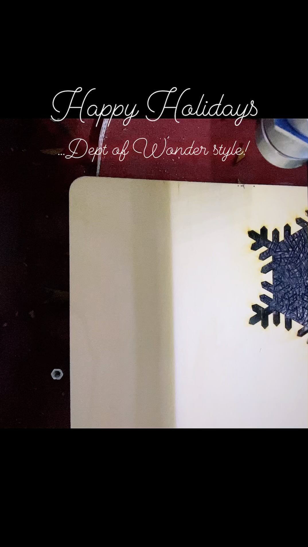 Happy holidays y’all, from your friendly fabricators at Dept of Wonder!
@deptwonder #deptofwonder #deptwonder #lasercutting #happyholidays #sugarlandtx