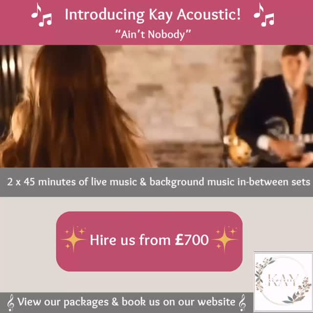 Check out our cover of “ain’t nobody” below or listen to more samples of us on my website 👇
https://www.kayacoustic.com/
#wedding #weddingsinger #professionalsinger #engaged #weddinginspo #weddingplanning #chakakhan