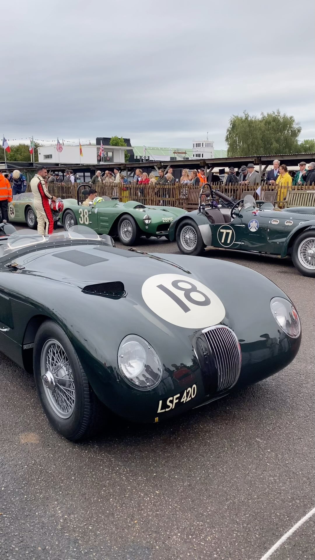 End of Friday’s practice session for The Freddie March Memorial Trophy at this year’s Goodwood Revival. #goodwoodrevival #racing #cars #vintage