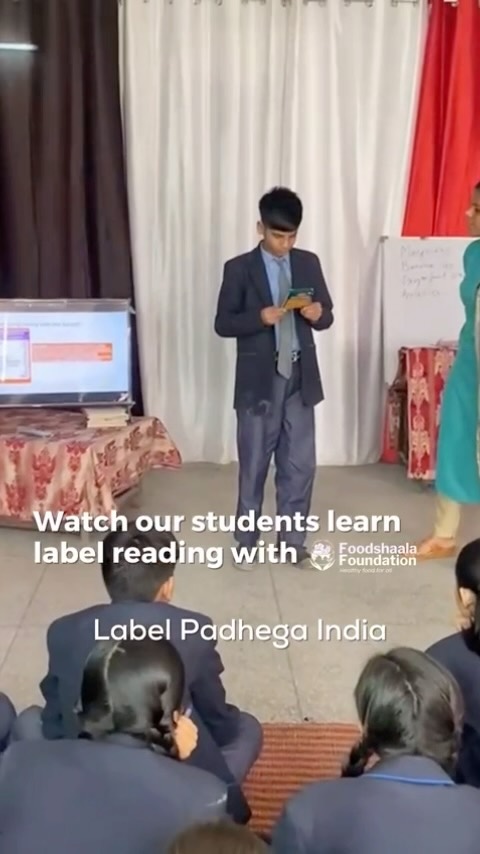 Watch our #FoodFunda students learn ingredients with Foodshaala.
At Foodshaala, we encourage our students to understand the ingredients and the label of the products they consume. We instill curiosity and educate them about how those ingredients impact our health.
This helps them to understand nutritional value which helps them to consume a balanced meal.
Our students, Aaradhya, 6th standard, Shourya, 5th standard from KPS Convent School and many more have joined the #LabelPadhegaIndia movement with us and @foodpharmer #FoodPharmer to empower food education.
Find out more about Foodshaala here: www.foodshaala.org
#LabelPadhegaIndia #Foodshaala #FoodEducation #Nutrition #foodpharmer #LabelReading #healthydiet #healtheducation