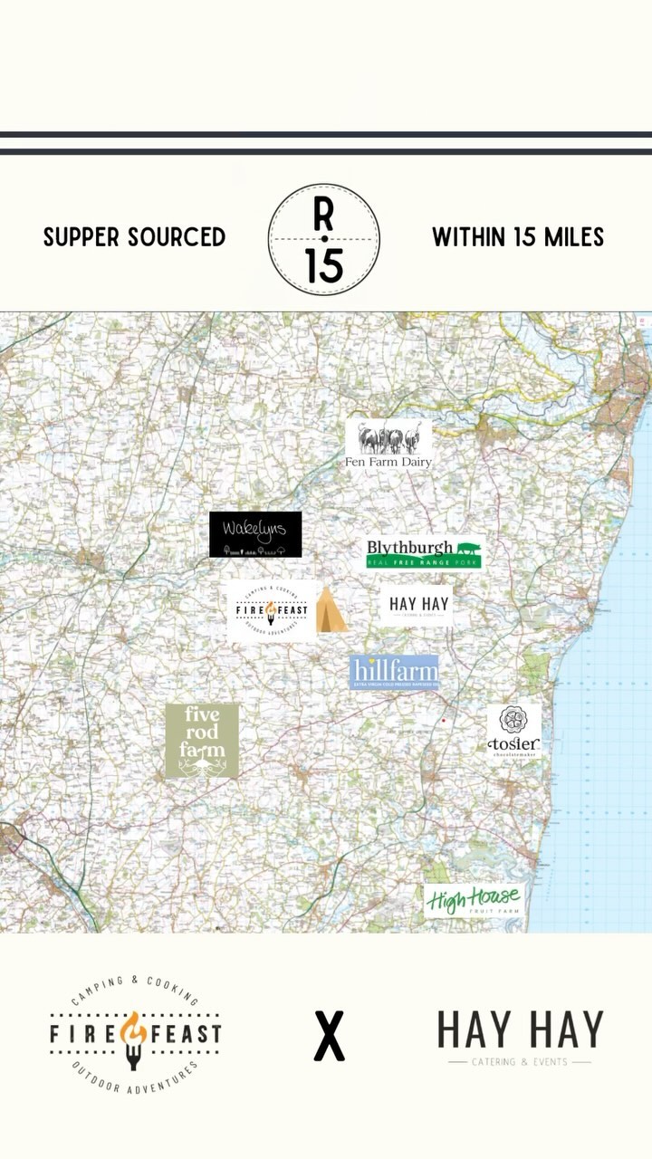 Our Radius 15 Feast with @hayhaysuffolk is a celebration of our amazing Suffolk producers. As farmers ourselves we really care about supporting local, so we set Nina the challenge of creating a true taste of Suffolk only using producers within a 15 mile radius of the Tipi… join us to celebrate Suffolk on the 27th of July, booking link is in bio! …
We have tagged many of the suppliers below so you can check them out!
So far the list contains…
@fenfarmdairy
@wakelyns
@fiverodfarm
@blythburghpork
@hillfarmoils
@tosierchocolate
@highhousefruit
#suffolkproducers #suffolkfood #suffolkfoodies #suffolkdining #suffolkcoast