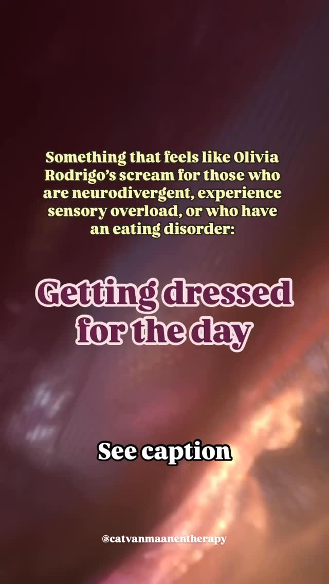 Based on the Hozier trend I guess! … For many neurodivergent people, people with eating disorders, body dysmorphia and sensory overstimulation, everyday stressors like choosing what to wear can trigger extremely overwhelming emotional spirals … it’s not them being dramatic, vain, overreacting or being petulant ... it’s because their nervous system processes sensory input, decision-making, and self-image more intensely. When you already feel uncomfortable or unsafe in your body, something like clothing yourself can feel impossible and overwhelming. It’s not being dramatic - it’s dysregulation.
Some typical reactions, in order to cope, can be rage, aggression, self harm, contorting our body (can be stimming), crying etc.
Be kind to yourself, your brain is trying to make a decision while being completely flooded with sensory overwhelm, body shame, and fear of being perceived, as well as any environmental factors such as unhelpful comments, time pressures etc. The meltdown isn’t irrational. It’s what happens when your nervous system can’t hold the weight of all the internal and external “conflict” at once. You’re not “odd” or too much. Your pain is valid, and your nervous system is doing its best to protect you.
In therapy, I have worked with clients on finding tools to process their overstimulation and to facilitate more helpful ways of regulating their very intense and sometimes painful emotional experiences. This can help to limit how often this happens with clients, and/or find ways to prepare for situations which may trigger these high-stress experiences.
#bingeeatingdisorder #counselling #therapywoodford #therapybuckhursthill #therapyholborn #therapy #anorexia #bed #bodydysmorphia #overstimulated #neurodiverse #sensoryprocessing