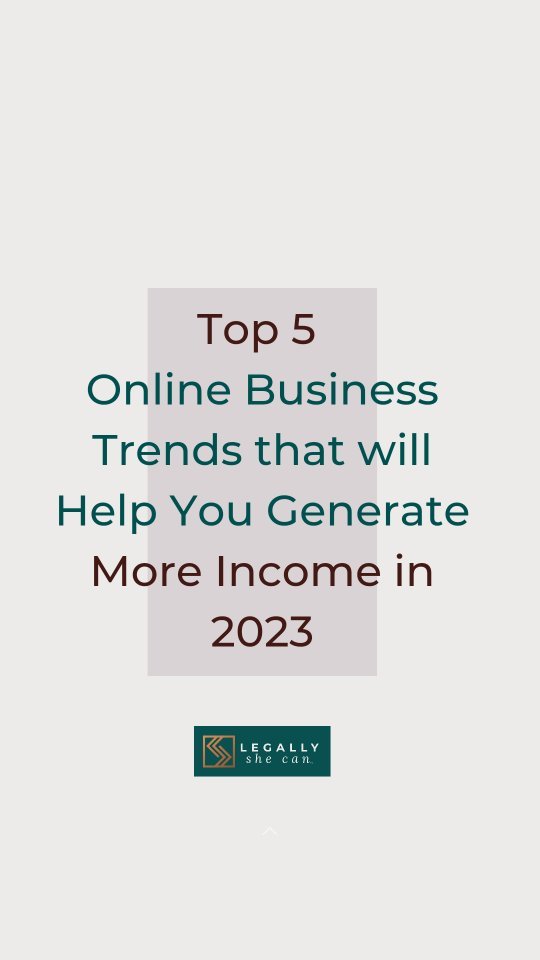 ⁉️Do you want to Generate More income for your Business next year⁉️
Then you need to leverage these trends! On top of our list are the following:
1️⃣ Popularity of activities that do not require you to trade your time for money
2️⃣ Rise of Text Message Marketing.
🌞If you are a coach, Course Creator or Online Business Owner, you are INVITED to join my FREE Webinar on the 25th of November, LIVE via ZOOM 1430 CET.
👉Register now, Link is in the Bio
If you want to set-up your business for success in 2023, don't miss this Masterclass.
👉Follow Legally She Can and be guided as you run and scale your coaching, expert or online business.
⁉️What is your main business concern as you face 2023⁉️ Let me know👇