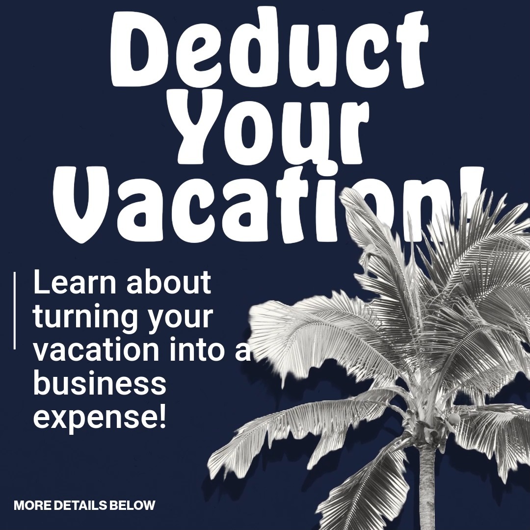 Did you know your vacation could also be a business opportunity? For example, if you're a CRNA attending the Southern Anesthesia Seminars at Walt Disney World, you could qualify to deduct part, or even all, of your travel costs as a business expense!
By dedicating time to business-related activities during your trip, you can make the most of both work and relaxation. Just remember to keep detailed records, and only deduct your share of expenses when traveling with family. Consult your advisor to ensure you're staying compliant!
To learn more, check out our recent blog post 'Vacation Expenses for Business Owners.' ✈️🌴
-
-
-
-
-
#BusinessTravel #TaxTips #TravelDeductions #SmallBusinessAdvice #BusinessStrategy #CPAFirm #TaxPlanning #TaxSavings #TravelSmart #BusinessExpense #TaxDeduction #FinancialPlanning #BusinessOwners #TaxEfficiency #CPAStrategy #WorkAndTravel #TaxCompliance #FinancialFreedom #EntrepreneurLife #ProfessionalDevelopment #CMETravel #TaxTime #BusinessTaxTips #WriteOffs #ConsultYourCPA