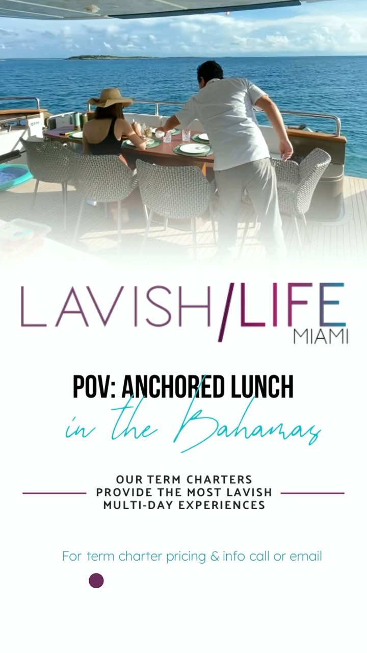 🇧🇸 Just a glimpse of life on board one of our Bahamas term trips. Leave your worries behind, we handle all the planning making sure everything is especially curated for the experience of a lifetime…leaving you feeling nothing but ℒ𝒶𝓋𝒾𝓈𝒽 ✨
𝕋𝕠 𝔹𝕠𝕠𝕜 𝕐𝕠𝕦𝕣 𝕃𝕒𝕧𝕚𝕤𝕙 𝔼𝕩𝕡𝕖𝕣𝕚𝕖𝕟𝕔𝕖
𝕔𝕒𝕝𝕝, 𝕕𝕞 𝕠𝕣 𝕖𝕞𝕒𝕚𝕝
📞 𝗔𝘀𝗵𝗹𝗲𝘆 • (𝟯𝟬𝟱) 𝟲𝟬𝟳-𝟬𝟲𝟯𝟰
📧 𝗮𝘀𝗵𝗹𝗲𝘆@𝗹𝗮𝘃𝗶𝘀𝗵𝗹𝗶𝗳𝗲𝗺𝗶𝗮𝗺𝗶.𝗰𝗼𝗺
•
•
•
#92riva #termcharter #termrental #bahamas #atlantis #nassau #miami #miamibeach #bocaraton #coralgables #coconutgrove #compasscay #brickell #biscaynebay #stanielcay #vacation #yachtcharter #yachtrental #yachtmiami #luxury #lavishliving #lavishlifemiami #cruise #manifest
#rivayachts #boat #relax #travel