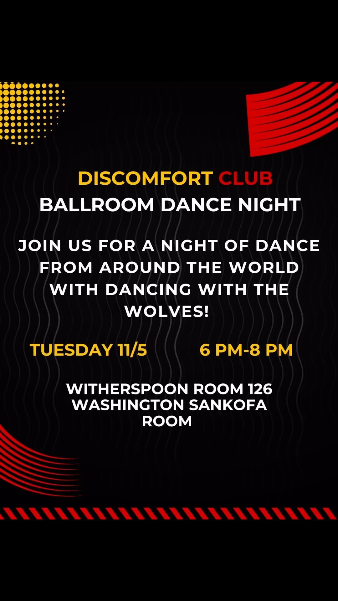 Join us tonight for a collaboration with @dwwballroom as we learn dances from around the world 🌎
If you’ve always wanted to be a good dancer this is a great opportunity to develop some real world skills
For those more experienced this is a fun way to get your body moving, and who knows maybe you’ll learn something new!
#ncsu #raleigh #raleighnc #ncstate #dance #dancingwithwolves #ballroomdance