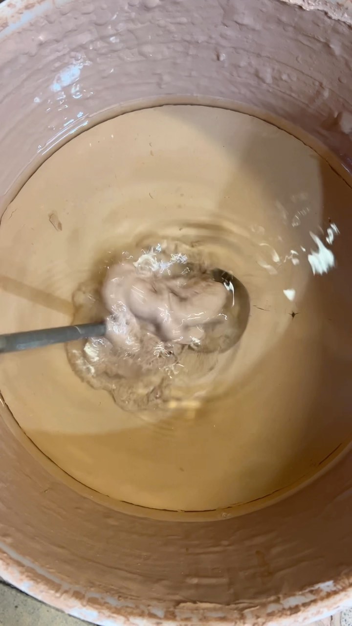 It's glaze day!! Can you guess the color? #instapottery #wheelthrown #potterymugs #ncpottery #potterylife #wheelthrownmugs #etsypottery #handcrafted #buyhandmade #clay #potter #pottery #artanddesign #potterythrowing #pottersofinstagram #handcrafted #mugshotmonday #cvpots #chosenvesselpottery