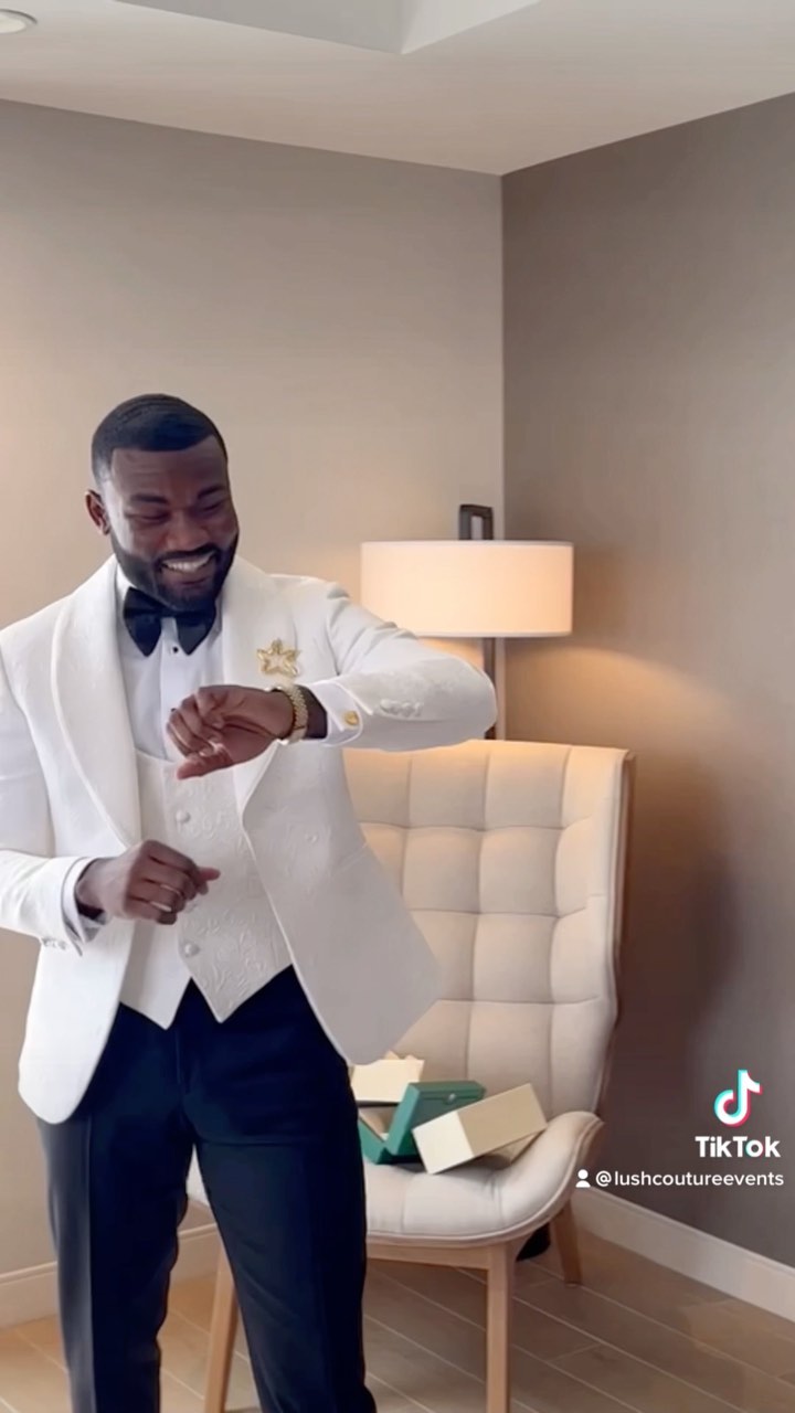 This moment was special beyond the gift - the gift was a nice addition but you could see the appreciation in @godson1_ in this moment. #ourdna
•
#groom #weddingday #giftexchange #love #rolex #surprise
We do not own the right to this song