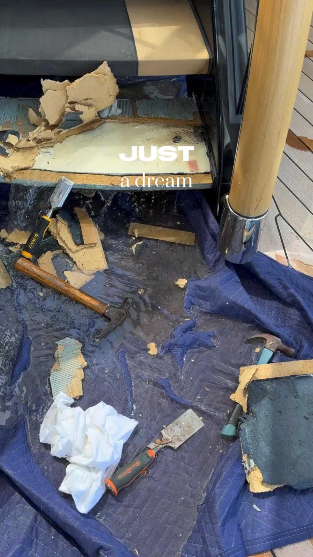 Thought we were dreaming when a drip turned into a river! All back better than new. #yachtlife #miamiyachtlife #superyachtworld #superyachts #miami #ebersoldboatworks