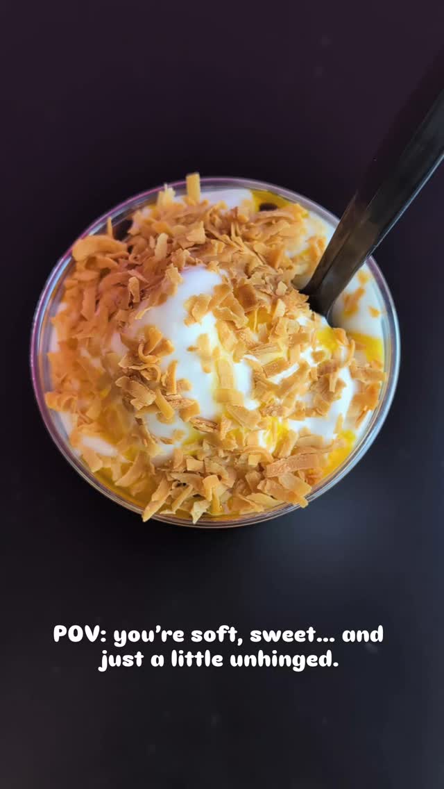 Soft and sweet with a sour side — just how we like it 😏
This custom Bae Parfait features layers of coconut cream, toasted coconut, and passionfruit that hits you right in the feelings (and the taste buds).
It’s tropical, tart, and just the right amount of dramatic. 💁🏼♀️
Tag your passionfruit lovers 🌴💜