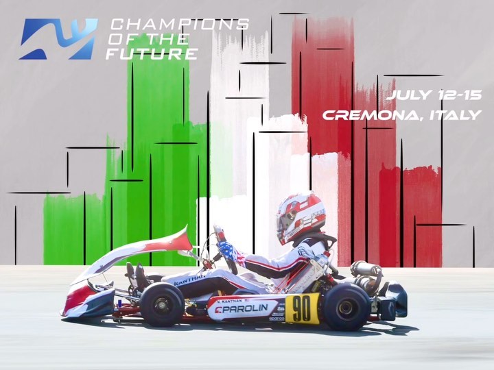 Back in Italy for round 4 of the Champions of the Future. It’s going to be a hot one!
—
—
Creative design by @shivalikanthanart
—
—
—
—
—
—
@parolinracing @gfrengines @championskarting @rgmmc @ananthambani #motorsport #f1 #formula1 #indycar #racingdriver #prokarts #mgtires #superkarts #kartingracing #karting #parolin #wsk #wskpromotion #fiakarting #vegatires #motorsport #racing
