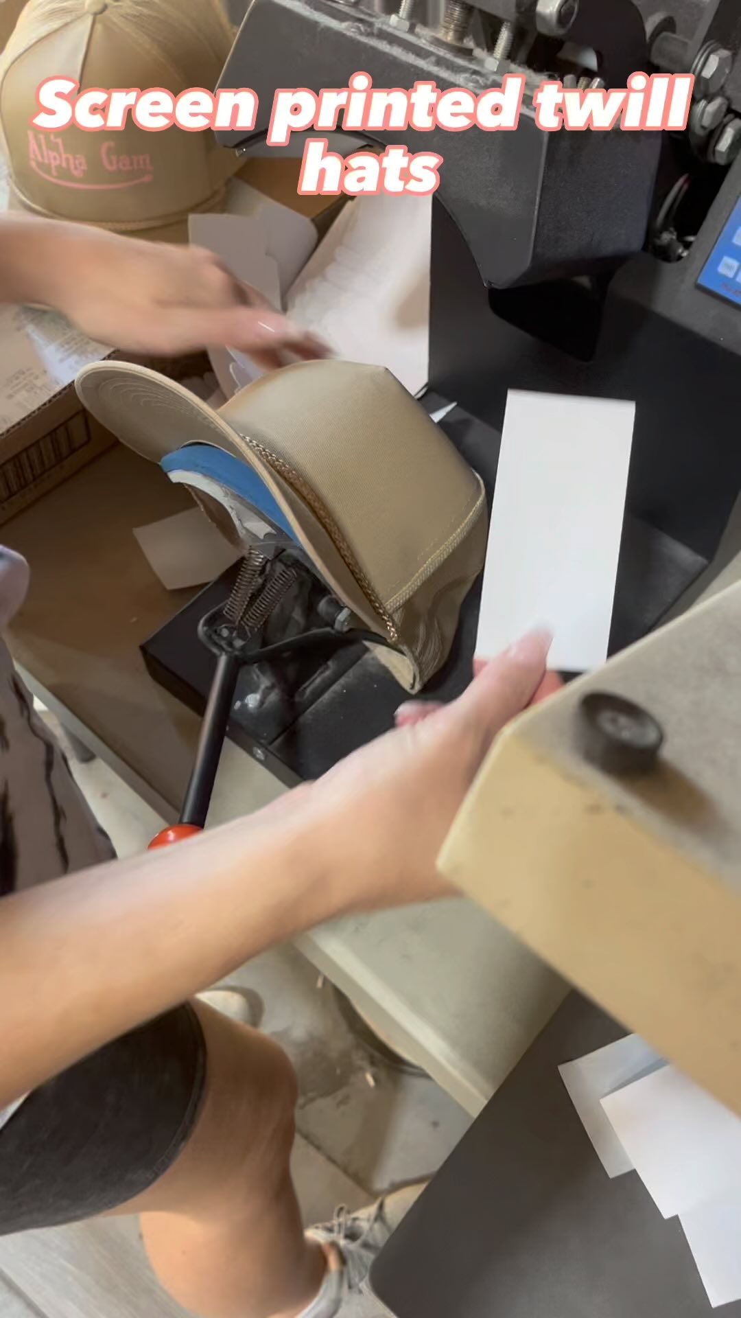 behind the scenes 🤠 #screenprinting #hats #sorority #cultureapparelstudio #cultureafterdark