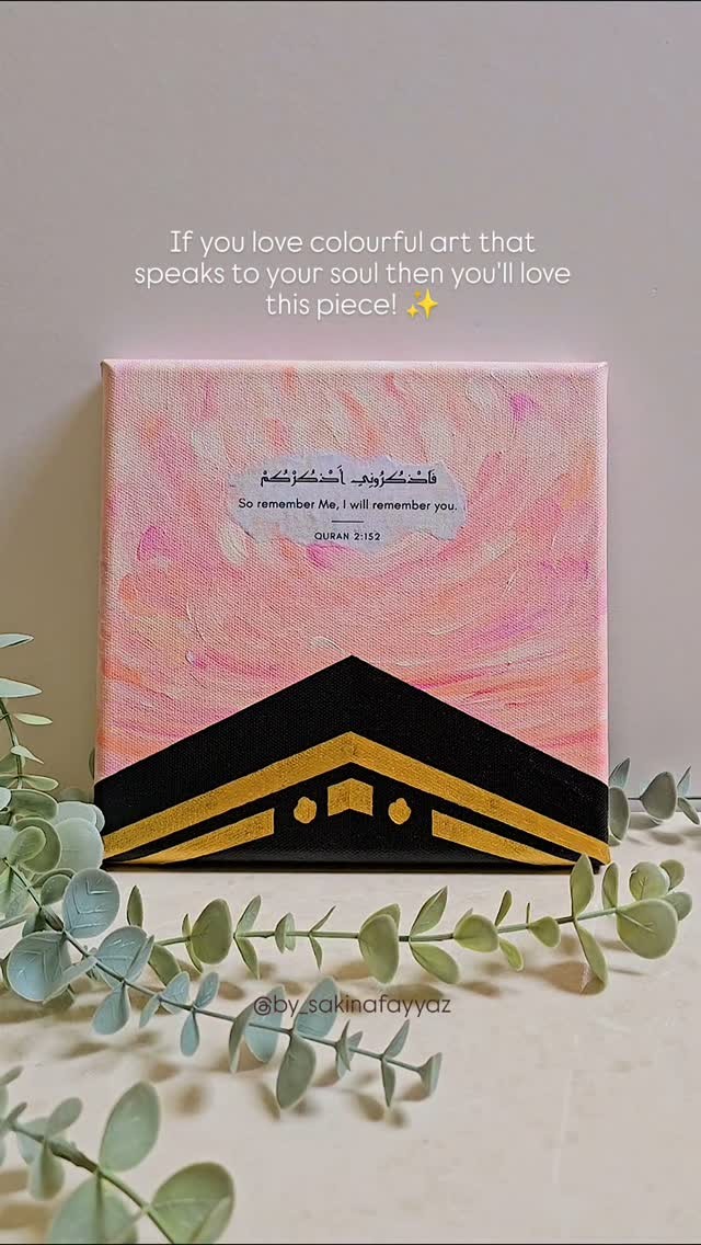 Powerful verses, soothing colours... Art that speaks to your soul!
This will make a very special and thoughtful gift for Ramadan!
Available! DM to make it yours! 💌
Pictured: "The Path to Peace"
20x20 cm | Acrylic on stretched canvas