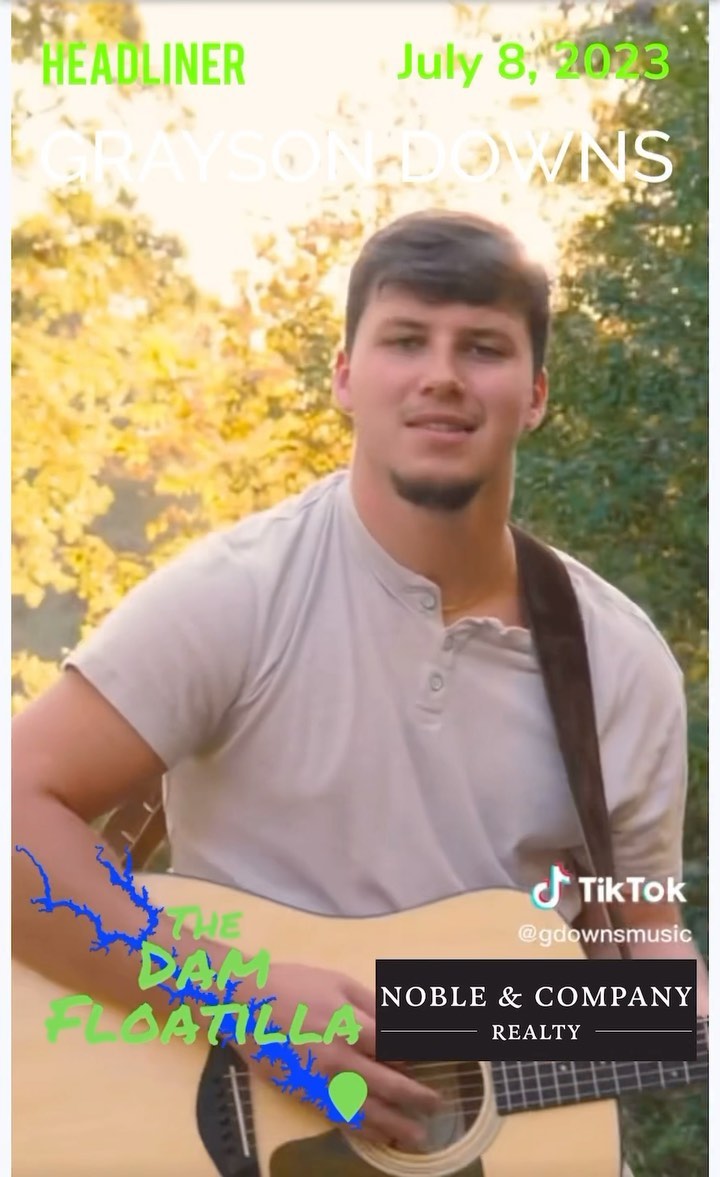 Headliner Grayson Downs @thedamfloatilla July 8,2023! Don’t miss out on this day of live music and floating fun out on the water!
#graysondowns #thedamfloatilla #lakegreenwood #floatingmusicfestival #thedamfloatilla2023 #lakegreenwoodsc #headliner