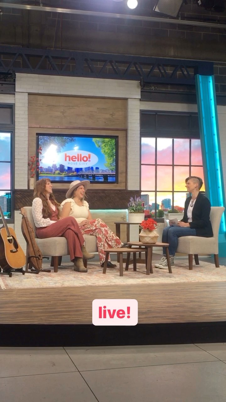 Thank you to @hellorosecity for having us! We had so much fun talking about our concert series - starting with SPRING - TONIGHT in Portland at @oldchurchpdx 🌸🌸🌸🌸🌸🌸 And our single SPRING is out today on all platforms! #folk #folkmusic #folkband #bestfriends
#bts #behindthescenes #music