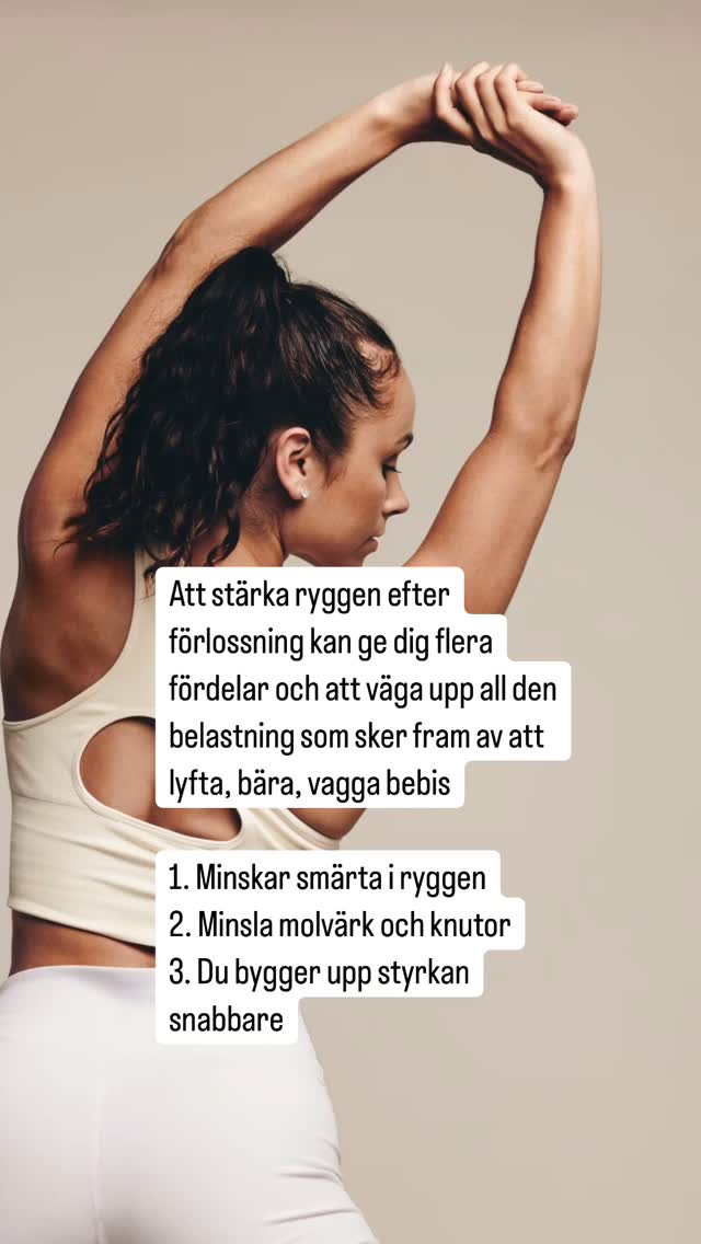 3 tips för att bli en starkare mamma från start.
Ingen lär oss det här i innan eller under graviditet men det gör hela skillnaden i vår upplevelse.
1. Stabilisera skulderblad och skjut bak axlarna när du står och går.
2. Stå rakt med bäckenet när du står, går, vaggar.
3. Underhandsgrepp på vagnen för att aktivera rumpa och core=bra stöd
Du behöver träna detta från start då bebis snabbt ökar i vikt och belastningen på din kropp ökar. Allt stöd kommer från bäckenbotten och coren och detta är lösningen för att bygga en bra hållning första året.
Vill du veta hur?
#holistiskhälsa #mammaträning #ergonomi #förstaåretsommamma #bärabarn #köravagn #smärtfrirygg #personligträning #träningeftergraviditet #träningefterförlossning