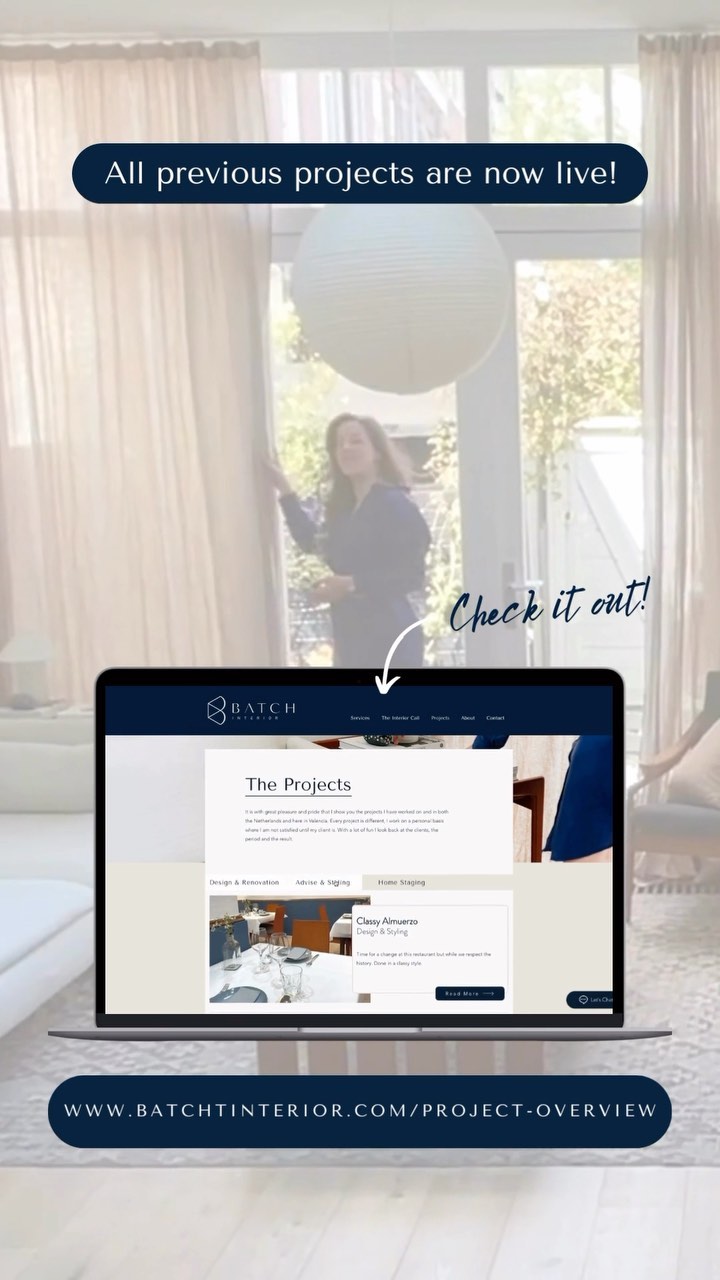 In the beginning, I was hesitant to show my projects, because of the style shown in photos of a project. A potential client might then think, that’s not my style so this interior designer doesn’t suit me.
Where in reality my projects are all about me being able to interpret the client’s wishes and base my designs on that. I am very proud to showcase my work and with that, curious to hear your thoughts.
Take a look and let me know what you think. ✨