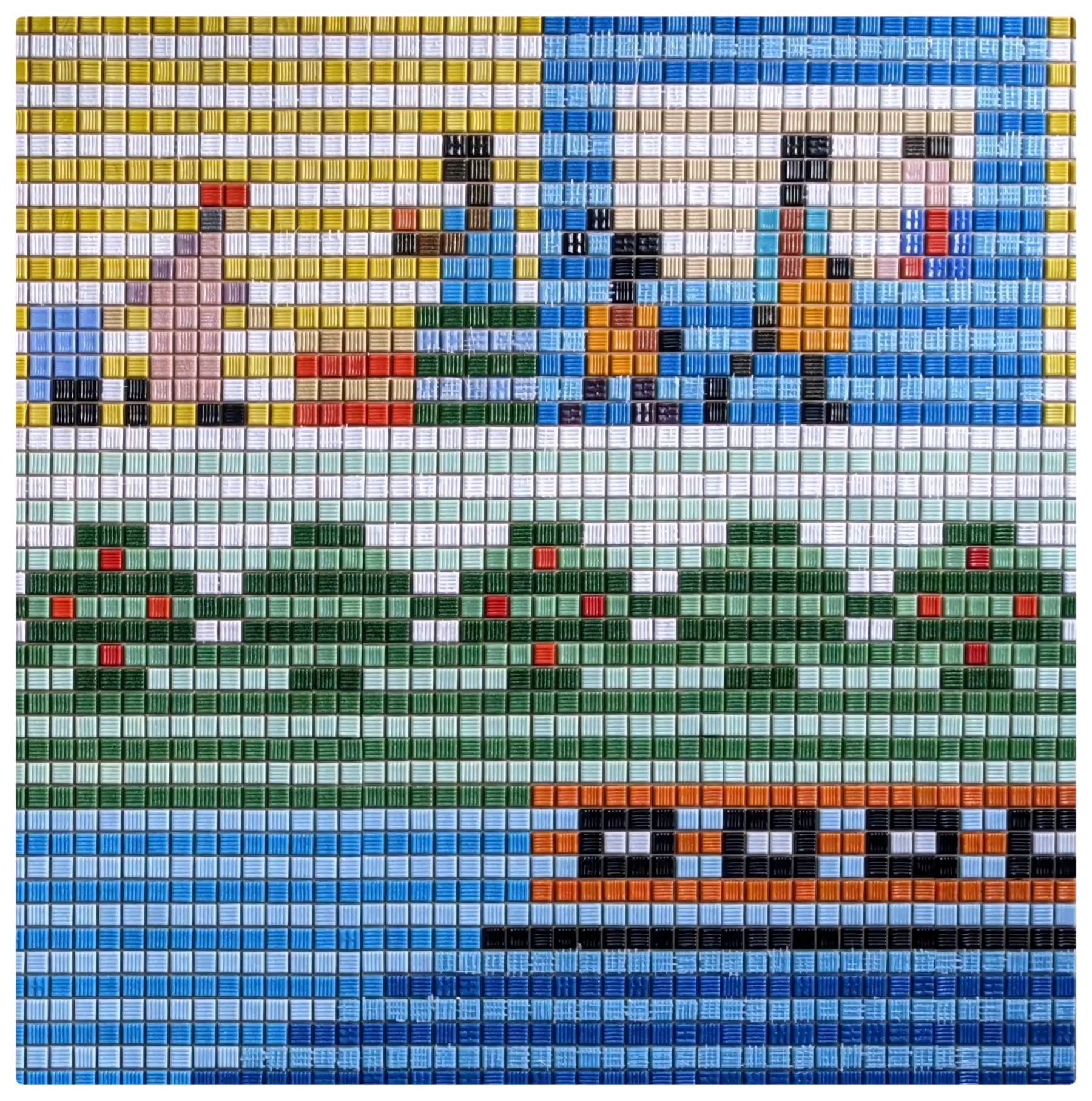 All 18 panels fixed to paper and ready for the next step. This is what 36,450 tiles looks like!
The mosaic celebrates the stories, places, people and rich history of Bruce Grove in Tottenham, North London.
The Mosaic will be put up underneath Bruce Grove railway bridge, as part of Pride in Bruce Grove @prideinbrucegrove a Haringey Council @haringeycouncil project to celebrate the areas identity.
The artwork was designed by Anna Nicolo @anna_nicolo drawing on a co-design workshop with members of the local community run by designers Office S&M @officesandm
#ihavethisthingwithtiles #mosaic #makingmosaic #paulsiggins #themosaicstudio #collaborativeproject #londonmosaics #brucegrove #publicart #wemakemosaics