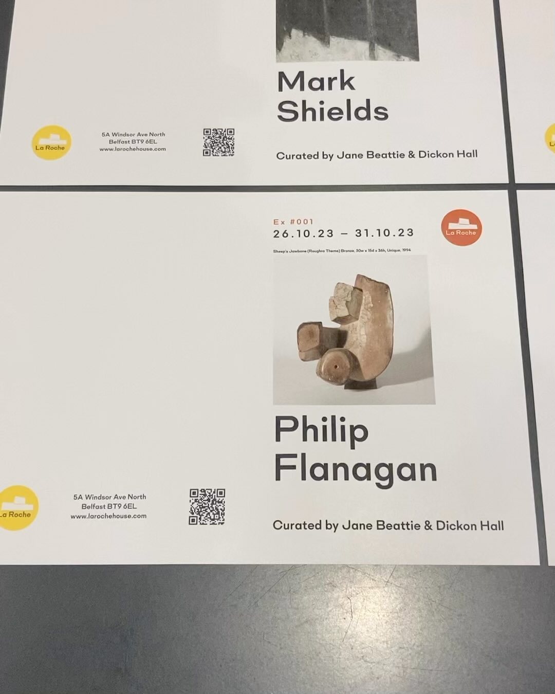 Getting some final print material together for the exhibition opening this week at La Roche #irishart #contemporaryart #artgallery #artcollector @triona.sweeney.art @hannahcasey_brogan @philipflanaganstudio @garethreidart @janebeattieartconsultancy