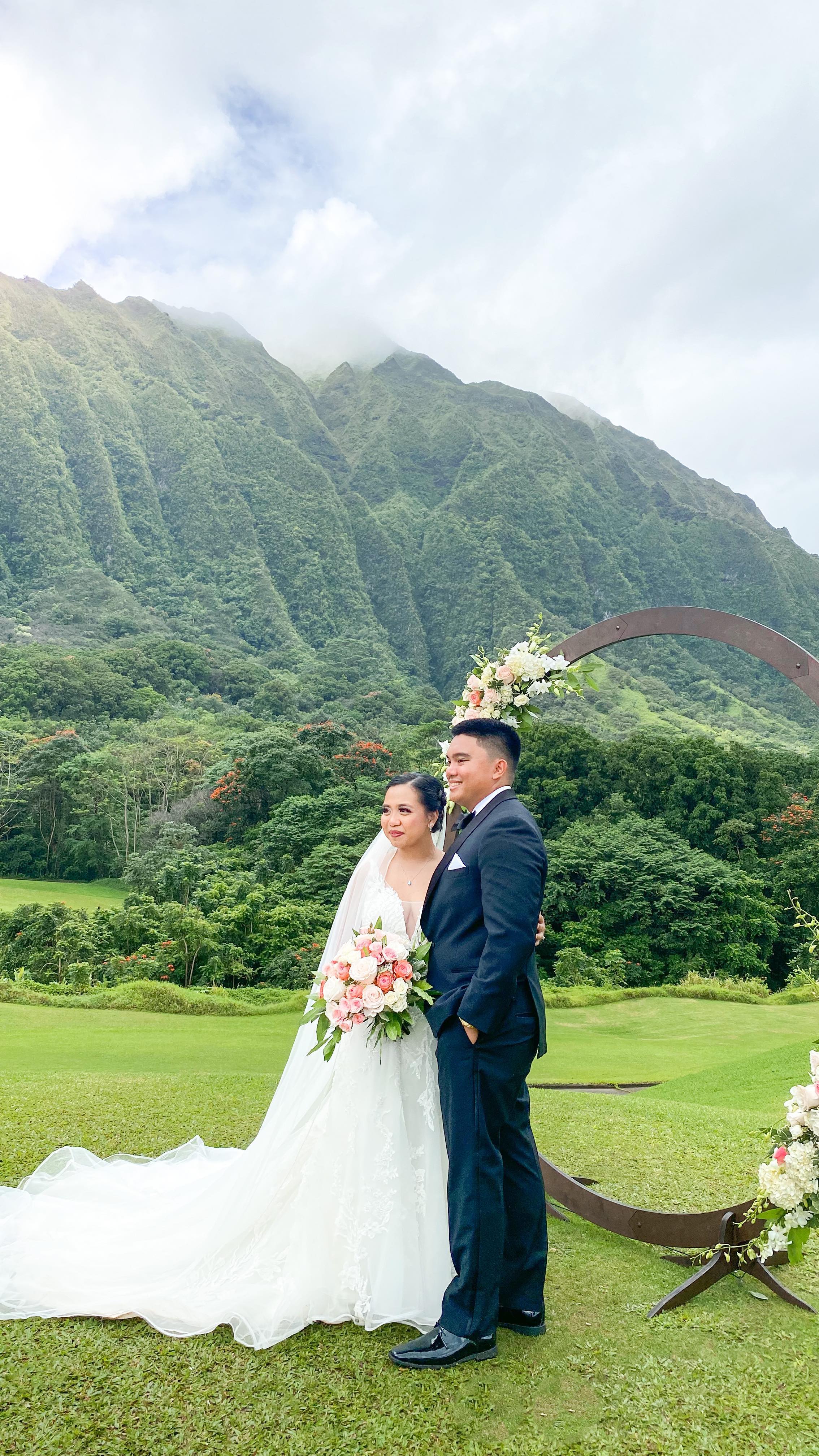 A lot can happen in 13 years. You can graduate high school and college. You can discover multiple talents and passions. You can be deployed to serve. You can raise a fur baby. You can also find withstanding love to see you through all of it.
For Kriztel & Patrick, after 13 years together, the most constant thing they have is each other. Now, how beautiful is that?
Congratulations to the Morales’s!
May you finally beat all the odds and show us the purity of unconditional love.
*Behind the scenes with @lilikoi.lane @photosbyleaann @iraoso @xuch0
Venue/Cake: @koolauballrooms
Florals: @nex_flowershop
Linen/backdrop/up lights: @amcc_hawaii
Officiant: Josh Almanza
Musical Artist/Live Entertainment: @kamuelamusic
DJ: @thedjhawaii
MC: @krystilez
Boba Tea: @samasamatea
Photobooth: @centerstageprohi
Photo & Video: @vivid_fotos
HMUA: Geri Valencia
Coordination: @lilikoi.lane
#hawaiiwedding #hawaiiweddings #hawaii #oahu #oahuhawaii #koolaumountains #koolau #koolauballrooms #wedding #weddings #floral #ceremony #reception #behindthescenes #bts #13thanniversary #congratulations #newlyweds #newlywed #nuptials #weddingcoordinator #weddingcoordination #weddingphotography