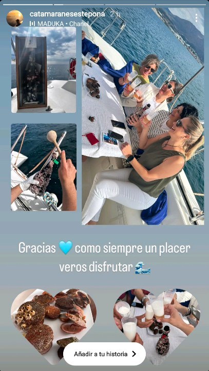 Qué buen ratito hemos echado esta mañana con los compañeros de @catamaranesestepona y MarbellaTrips presentando nuestros vinos a este maravilloso grupo.
Muchas gracias a todos por hacerme disfrutar cada día más de mi trabajo/pasión