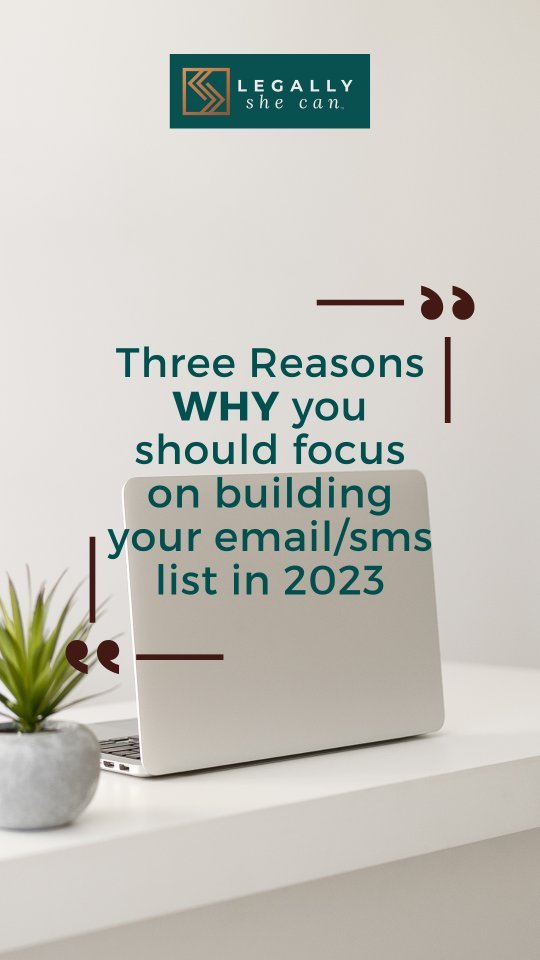 ⁉️Did you neglect this as well⁉️
If you want to succeed in 2023, you absolutely need to have an Email/SMS list.
(✨Psst... if you want to take charge of your business growth in 2023, then you should not miss the Legally Fluent®️ Masterclasss this Friday. Reserve your Spot now, Link in the Bio)
Ok, so here are three reasons why you need an email/sms list
1️⃣ Stricter Privacy laws make it harder and harder to track leads via social media alone. And the algorithm??? You will go crazy trying to figure this out.
2️⃣ You should not build your business on rented land. And social media is not yours. You own your list
3️⃣ It is easier to sell to a small warm list than a million of cold followers in Social Media. When people give you their email, there is already some degree of Trust there.
Want to know more how you can build your list? Join my free Masterclass!
🔗in the BIO.
⚡What is your top question regarding list building? DM me or write👇