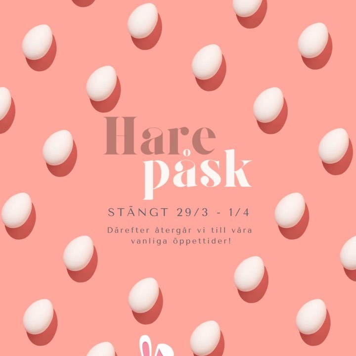 Glad påsk önskar vi på mun tandvård! 🐣🤍⭐️Vi har stängt mellan den 29/3 till den 1/4. Därefter återgår vi till ordinarie öppettider!