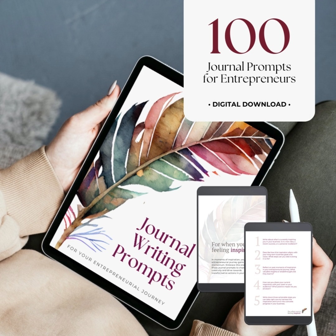 "100 Journal Prompts for Entrepreneurs" is a collection of curious questions designed to spark your entrepreneurial journey.
These thought-provoking journal prompts will help you explore your emotions in a way that will aid in overcoming challenges from a new perspective. By engaging with these prompts, you will gradually learn how to react, respond, feel, and show up on an entirely new level!
Grab Your Copy Here: (Link In Bio) https://www.honeyflowcoaching.com/product-page/100-journal-prompts-for-entrepreneurs