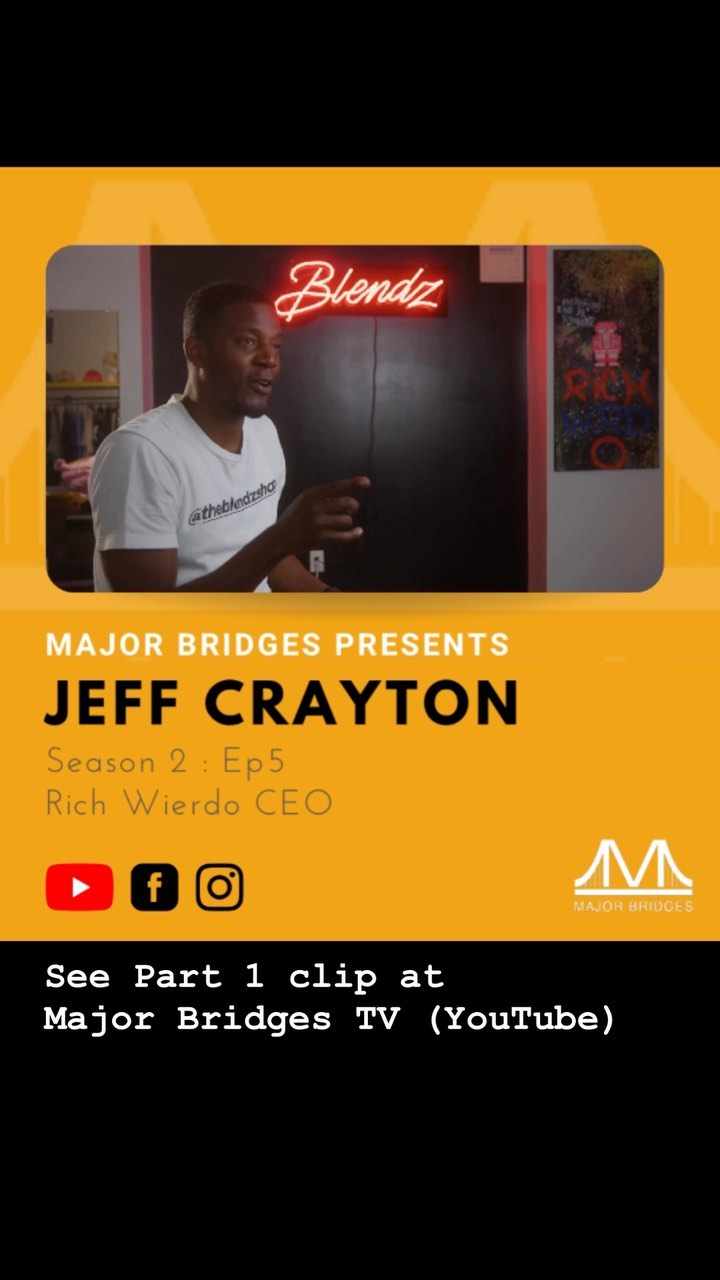 Learn how our favorite brand came to be. This is a clip from part 1 of 4 clips. See part 1 at Major Bridges TV. Link in bio. Shop @richwierdo #shopblack #buyblack #blackownedbusiness #blackowned #blackownedclothing #blackownedbusinesses #clothing #clothingbrand