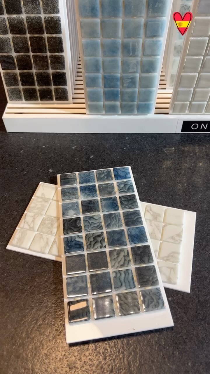 Pool tile selection… our plunge pools are only tiled with quality glass mosaics. Made in Spain, this selection from @onixmosaico @stoneandceramic_ is impressive. See them now in store @plungepoolsplus or @paversplus