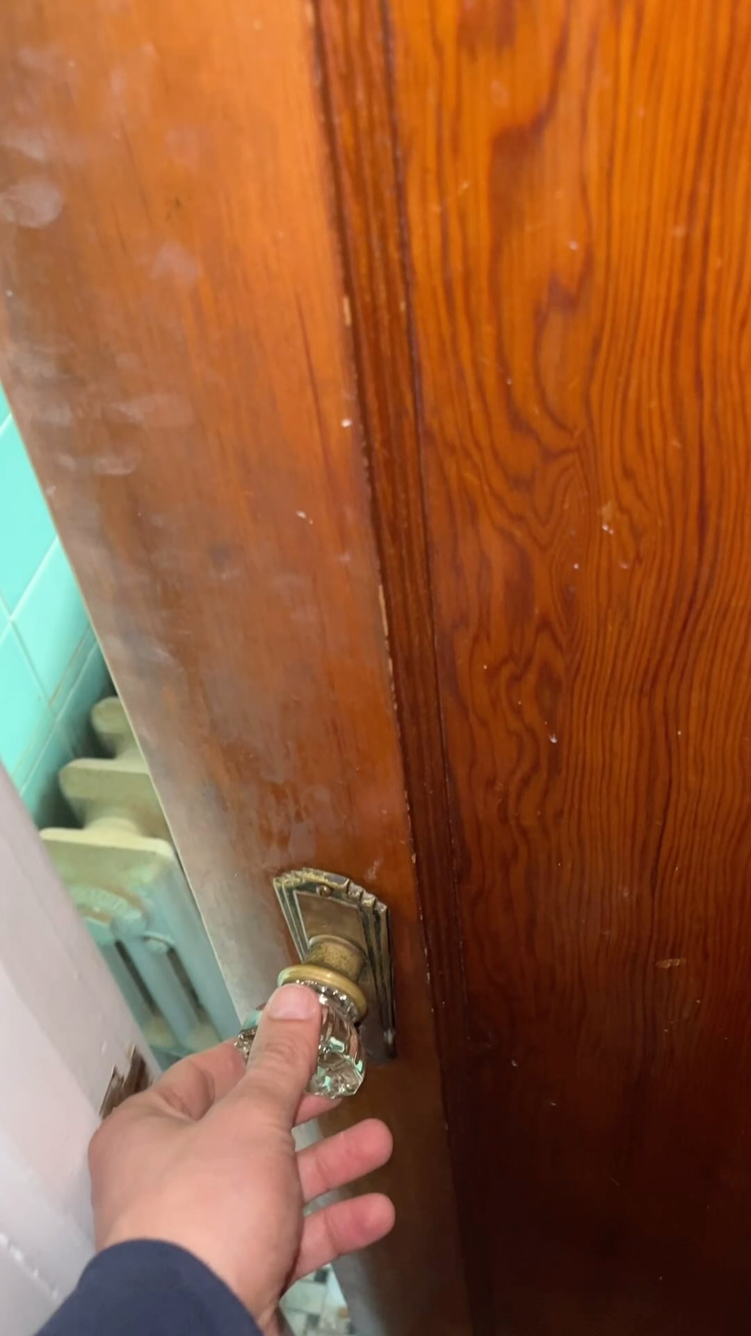 House 1930y original bathroom renovated to bring a modern look. All by @aceremodelingnj