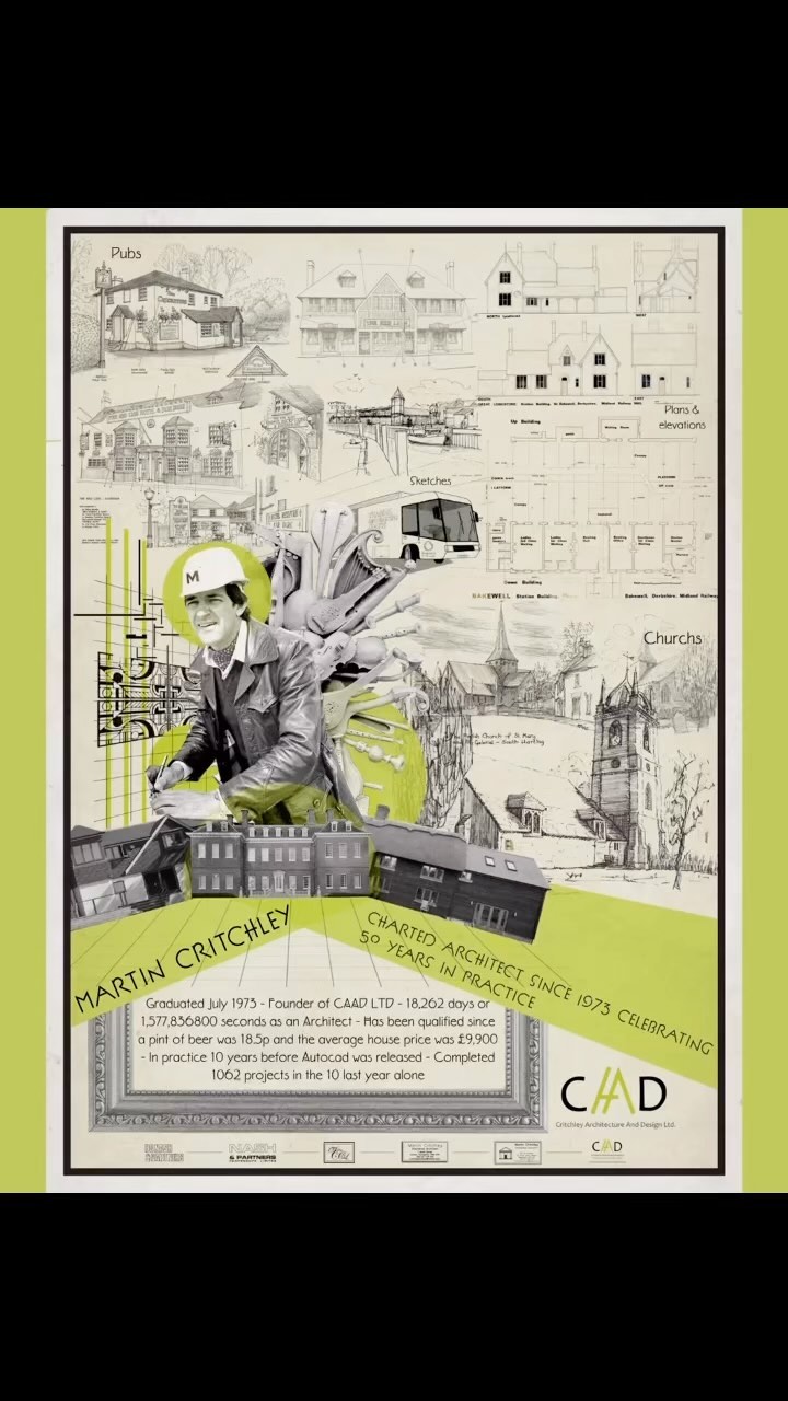 After 50 years in practice as a Chartered Architect our Founder Martin Critchley has now officially retired! We celebrated last year with all the CAAD team, friends, family and clients. It is day 3 of Martin’s retirement and he has already been in to the office once to say hello, so we don’t think we will get the chance to miss him too much. Martin will also be retained as a consultant to his existing projects and clients.
The CAAD Office will remain open and the team will continue to work in his legacy. We wish Martin all the best in his retirement which is well deserved after such a long and esteemed career.
#caad #caadltd #caadhavant #critchley #architecture #design