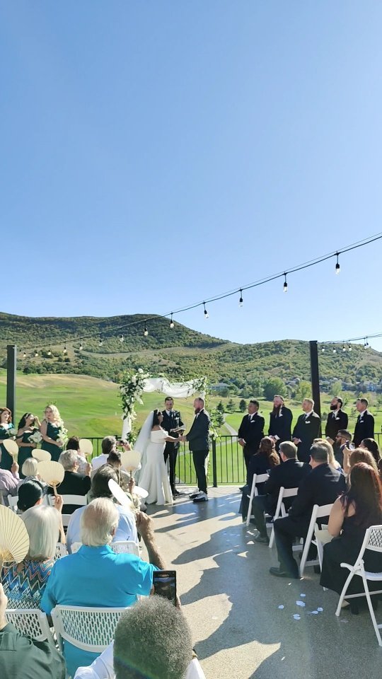 Those views!
@eaglewoodgc was the perfect venue for this fun filled wedding. Eaglewood has beautiful views overlooking the golfing greens and #utahmountains during the day, and city lights by night. The kitchen is also spacious for serving large and small gatherings. Whether you are outside on the patio, or in the main event room, you are sure to have plenty of space to have a great time.
#congratulations Raquel and Chris! We wish you the happiest of marriages.
Coordination: @creatinglifemoments
Venue: @eaglewoodgc
Catering: @papitomoes
Grazing Charcuterie: @craftedutah
Flowers: @flowersbylex
DJ: @djdeuce801
Cake: @jena_cakes
Photo Booth: @rocky_mountain_photobooth
Photography (to come): @themoonandmoth
#ido #utahweddingplanner #utahweddingvenue #golfcourse #beautifulday #summerwedding #weddinginspiration #outdoorvenue #eventplanner #eventvenue #engaged #weddingideas #shesaidyes #weddingdecor