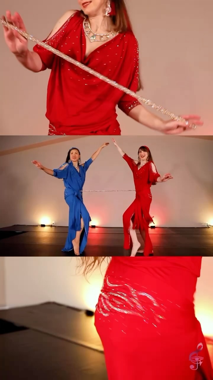 ❤️ or 💙?!
This costume is absolutely stunning, covered in AB crystals. Available in Red and Blue, this 4-piece set is ready for the stage! The full-length dress features two AB crystal studded slits on either side of the skirt, an elastic waistband, and AB crystal adorned open shoulders on both arms. The draping of the front of the dress can be adjusted for your modesty preference and style. Paired with a matching headscarf, hip scarf, and shorts. The best part is, you can wear your most comfortable and supportive undergarments with this look!
🎥 @chephrena
🎶 Susu Pampanin
📍 @melodymovementstudio
#hayati #bellydancersofinstagram #menahtdance #bellydancecostume #dancewear #folkloredance #melodymovementboutique