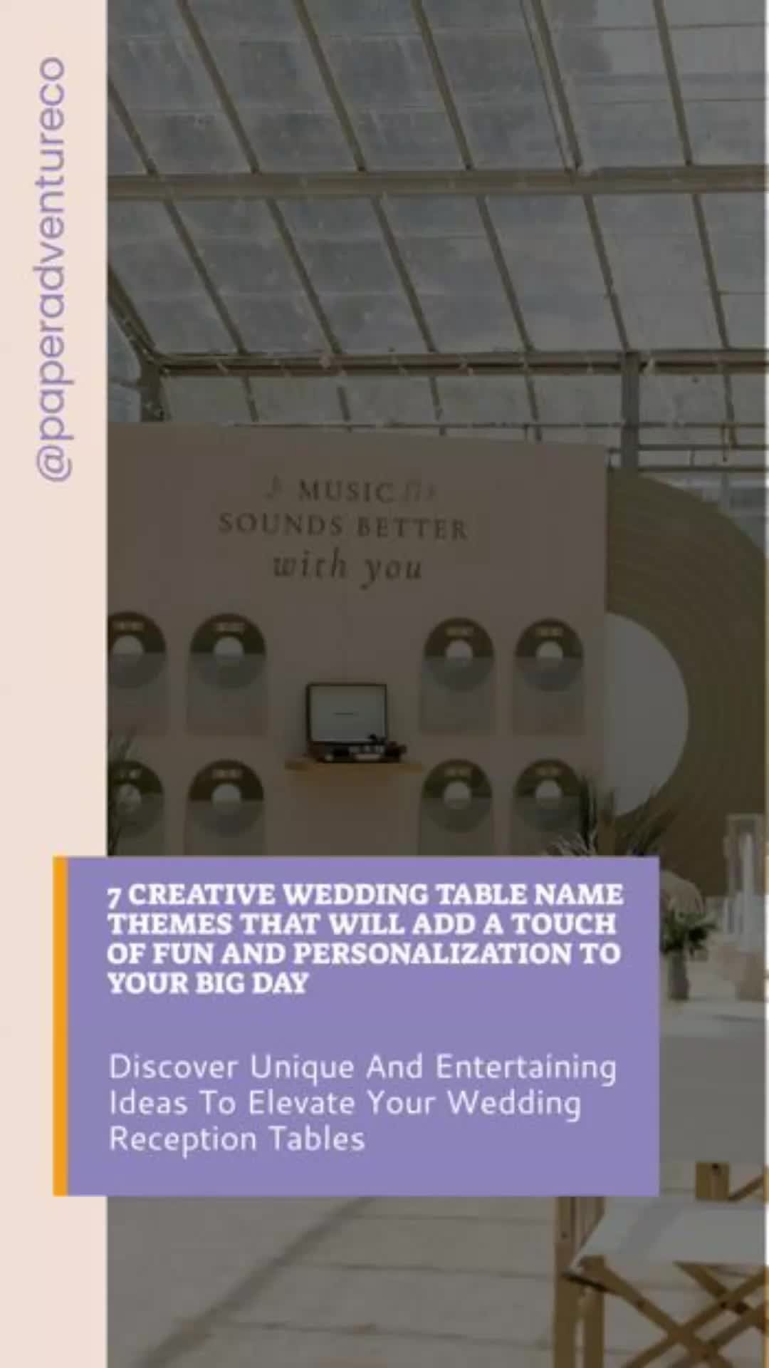 💍 Looking to add a touch of fun and personalisation to your big day? Look no further! We've rounded up 7 creative wedding table name themes that will get your guests talking 🎉
1️⃣ Travel Destinations: Take your guests on a journey with table names inspired by your favourite places. From Paris to Bali, let each table represent a destination close to your heart.
2️⃣ Movie Titles: Celebrate your love story with table names that pay homage to your favourite films. Whether it's "Casablanca" or "The Notebook," let your tables tell the story of your relationship.
3️⃣ Song Lyrics: Let the music speak at your wedding with table names that feature meaningful lyrics. Dedicate each table to a special song that holds a special place in your heart.
4️⃣ Childhood Memories: Share your favourite memories with table names that take you back to your youth. Add in some adorable childhood photos for a special touch.
5️⃣ Literary References: Spark conversation with table names inspired by your favourite books and authors. Engage your guests with tables named after literary classics or your favourite modern reads.
6️⃣ Sports Teams: Show off your team spirit with table names dedicated to your favourite sports franchises. Whether it's basketball or football, let your love for the game shine through.
7️⃣ Fairy Tales: Create a whimsical atmosphere with table names that transport your guests to a magical world. From "Cinderella" to "Alice in Wonderland," let your wedding be a true fairytale.
💒 With these creative table name themes, your wedding will be an unforgettable experience for both you and your guests. Let your imagination run wild and add that personal touch to make your day truly special. 🌟
#wedding #weddingideas #weddingday #weddingdecoration #weddingdecor #destinationwedding #weddingfun #weddinginspiration #weddingplanner #weddinginspo #instawedding #weddingdaydetails #originalwedding #weddingtheme