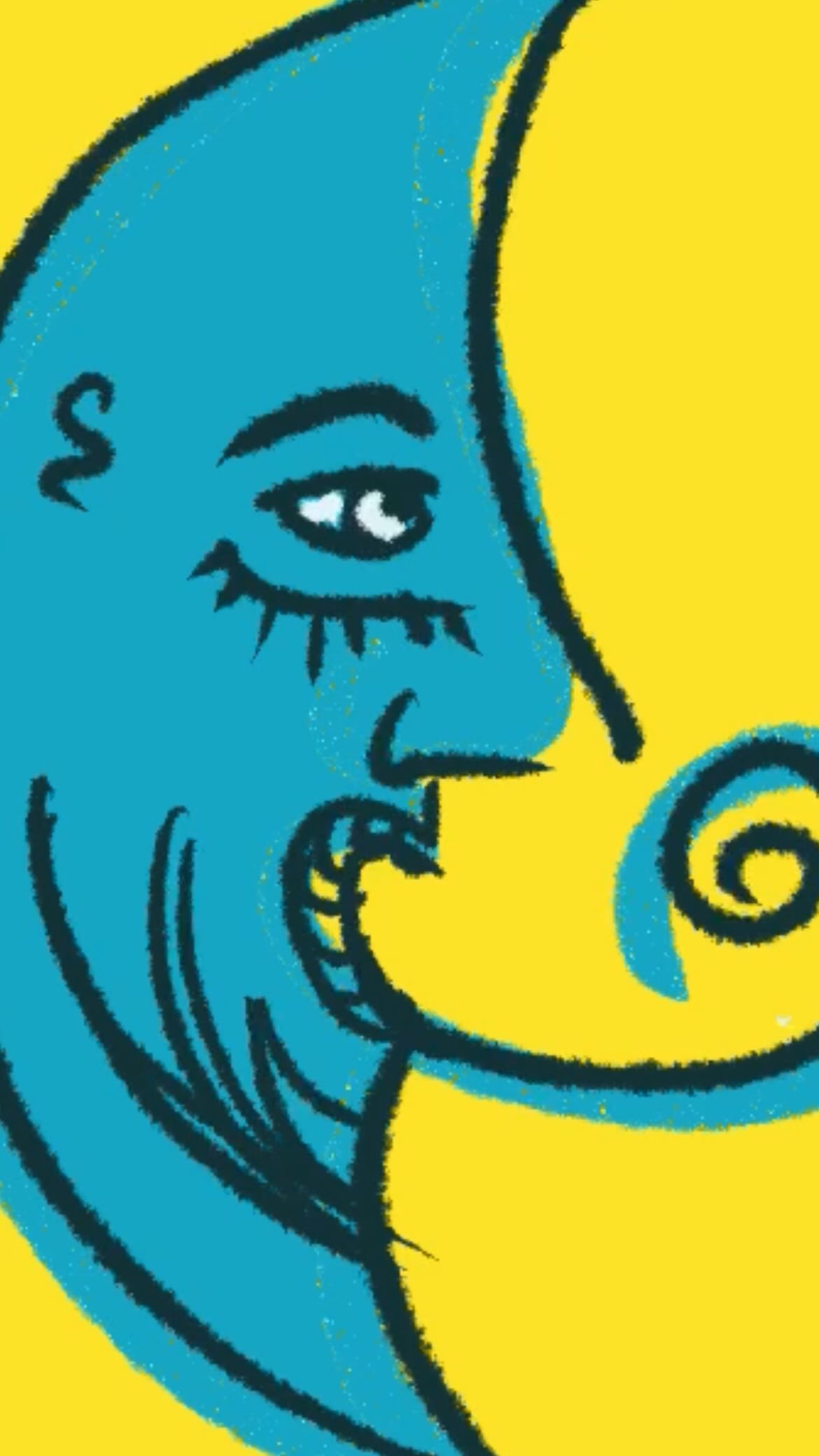 Day 7: Daily Doodle. Luna Luna. #dailydoodle #practice #procreate #lunaluna