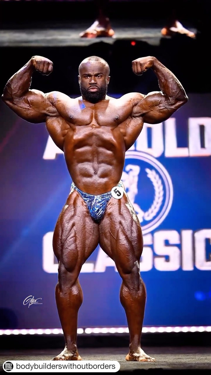 💥 We couldn’t be prouder. Iron Monkey Athlete @samson__dauda brought the 🔥 to take the @arnoldsports Arnold Classic. What an amazing achievement for an amazing athlete #teamironmonkey #bodybuilding #posing #trunks #ifbbpro #arnoldclassic #champion