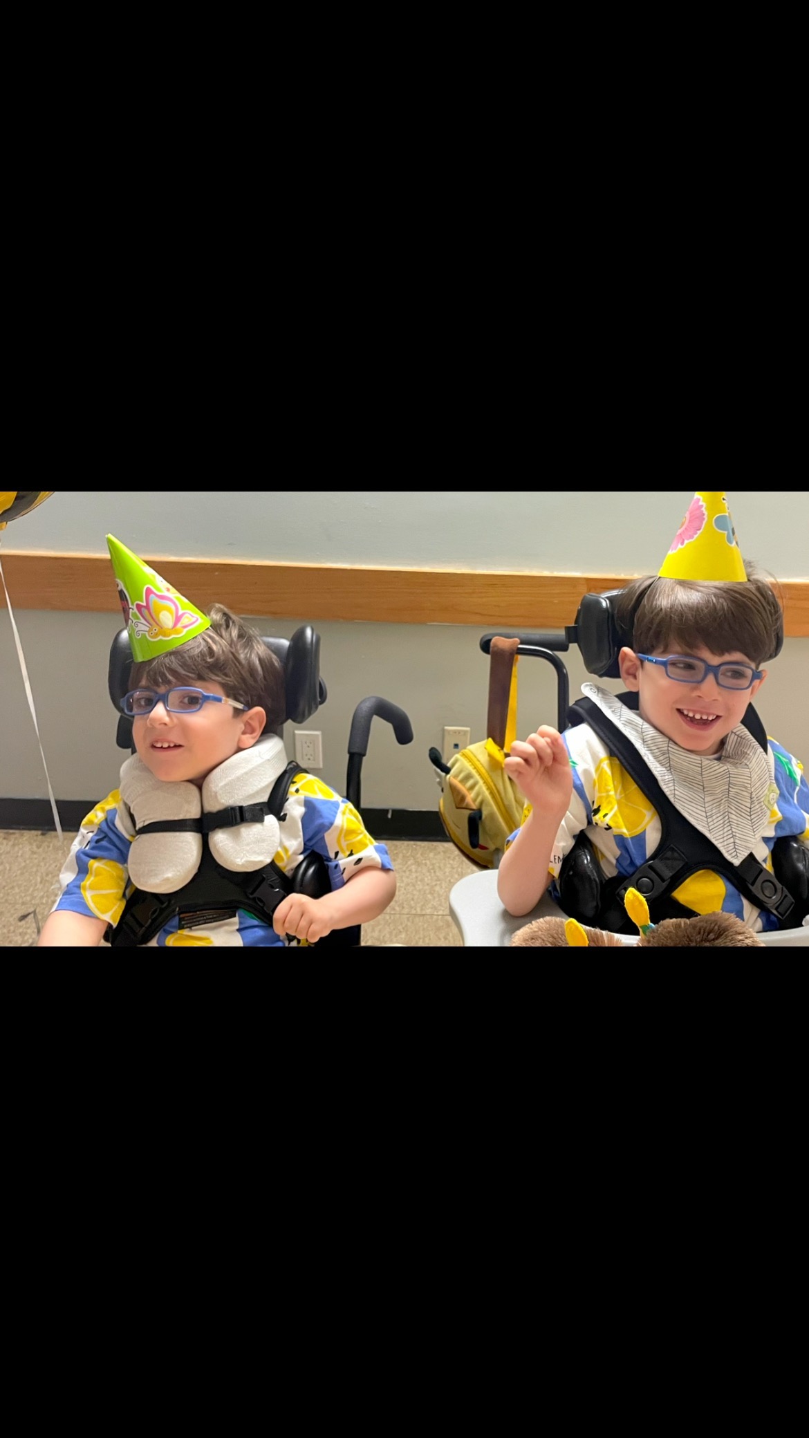 Birthdays for Benny and Josh used to be a dark time for me. Prior to gene therapy, their birthdays were a day that marked one year less in their short lives. I’d be fighting the pain and tears with balloons and birthday cake. I hoped I hid my pain and gave them a joyous day to remember, all while wondering if this were their last..
It has been two years since their treatment. Two years since they became the first two children (in a now ongoing clinical trial, thanks to you) to be treated with a gene therapy that directly targets the oligodendrocytes- the cells that produce the essential myelin in the brain that they were missing. It has been two years, and the latest MRI results showed that new myelin is growing “everywhere”. Children with Canavan disease are not expected ever to say a word. It has been two years, and Josh has now called out “Momma” to me more times than I can count, and every time I’m overfilled with gratitude, joy, and happy tears.
Walking was something I didn’t dare to dream of. It’s been two years, and Benny pushes himself to stand and take steps whenever his PT comes to work with him. For years I painfully watched them slowly degenerate. This year, instead of losing abilities, we had gains. This year, instead of having a future with known limitations, we have an unknown future with potential. Albeit incredibly slowly, the boys are growing and developing, a miracle we were told wasn’t possible.
I can now say, the boys are recovering from their disease. (Continued in comments)