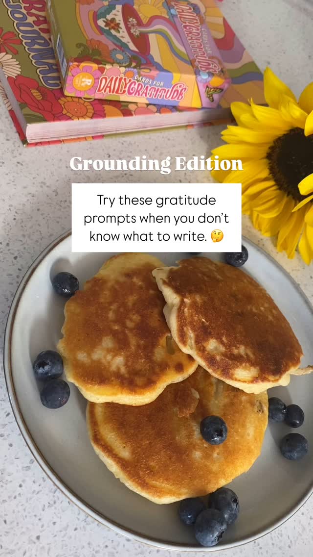 1. What is one thing in nature I’m thankful exists?
2. What’s something small that made my day easier today?
3. What scent brings my body to state of calm?
Some days the gratitude thoughts are flowing others they simply are not! Or maybe you can’t think of anything different to write… well here’s 3 unique prompts focused around grounding you, that to ask yourself on those days.
Don’t forget to hit ‘save’ so you have these prompts handy and follow along for more.
.
.
.
#gratitudejournaling #journalinspiration #journalprompts #journalingideas