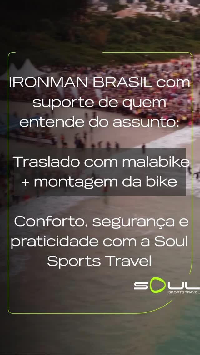 Queremos que você viva o esporte com intensidade e tranquilidade, sem complicações (e sem pesar no bolso)!
✅ Traslado com malabike aeroporto ↔ Jurerê
Vans confortáveis e recepção com plaquinha no aeroporto
*transfer regular em horários pré determinados ou transfer privativo
✅ Montagem e desmontagem da bike com mecânico especializado da Bike Irada - Cuide da sua performance, a gente cuida da sua bike. ** O atendimento será realizado na Casa do Triatleta, localizada na Av. dos Búzios, no coração de Jurerê Internacional
✅ Suporte Soul no local (Acompanhamento e apoio durante todo evento)
