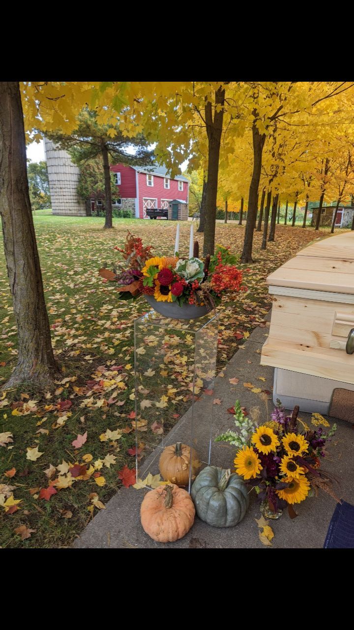 Along with most other American florists, I am a culprit of using floral foam (a high risk plastic) in almost all of my early funeral work. In my early years of owning my brick and mortar flower shop business I was forced into making a change after developing a major skin sensitivity to handling floral foam and flowers covered in pesticides and fertilizers. My hands broke out in open splits and were covered in dry skin and red rashes for over a year. From the occasional accidental touch to my face I also broke out in dry, red rashy skin around my eyes. To this day, if I ever have to work with floral foam or chemical covered flowers, I have to use nitrile gloves (gardening gloves did not work). After dealing with this for far too long, I chose to no longer offer floral foam based arrangements in my everyday work and wedding work. Due to the complete absence of an alternative sympathy flower book, it was nearly impossible to sway any grieving family to a floral design without foam, without pictures to show them. Returning Home is a helpful solution to this major funeral industry problem that funeral directors and florists can turn to.
The above reel shows non-floral foam arrangement mechanics from Returning Home and a photo of a bucket of water littered with floral foam microplastics from my early shop days. This single use, non-recyclable, and non-compostable product is not something you want poured down the drain or anywhere in your environment. And, do we really need a block of toxic foam as the base of a floral tribute that specifically requires nature's beauty? I don't think so.. Returning Home has alternative arrangements which were created with only reusable items and dropbox donated vessels and materials while using organic flowers whenever possible. Trust me, it feels great to cut costs on a single use product in such a time as these!
For more info go give @nofloralfoam and @sustainablefloristry a follow!
#nofloralfoam