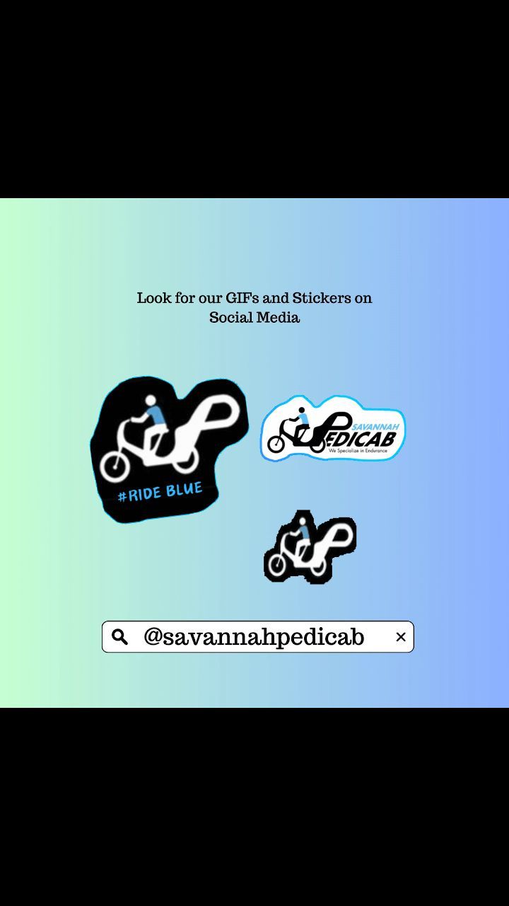 Now you can use @savannahpedicab Branded Stickers 😏🩵
#Savannah #pedicab #biketaxi #reels #gif #sticker