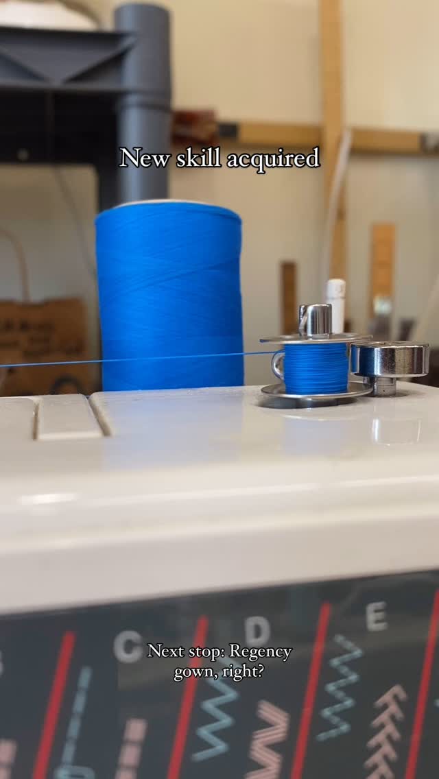 I have always wanted to learn how to use a sewing machine, but felt like I needed to master hand-sewing beforehand.
I never was super confident with a needle, but as I have been around it more, I have grown in my confidence. Now I can easily mend clothes and sew on buttons.
Now, I have learned the basics on the machine. What is next? The possibilities seem endless.
My goal is to make a Regency gown within a year. Is that enough time??? That would be cool promos for the book I am writing, too.
#sewing #sewingmachine #bobbin #writing #costume #historicalfashion #costumedesign #historicalcostume