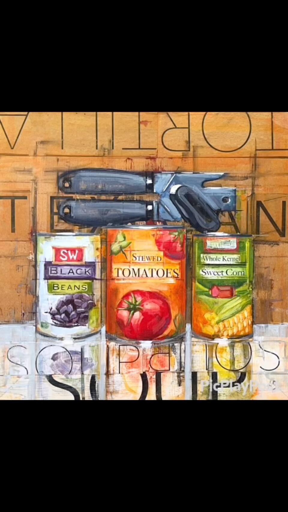 Texicana Soup, ©Annie Salness, 16”x 16”x 1.5”, mixed-media, framed, available.
This is part of my Kitchen Tools and Recipes series and 2024 Calendar.
It’s great to have friends you can reconnect with after a long time, and Joni is one of them! Owner of Juggle Source, her tagline is “Let me be a partner in your busy life!” Joni can assist you with accessing and vetting resources, appointment management, correspondence, event assistance, and SO much more! > Including Holiday To-Do! She is kind and supportive, and I used her services to prepare for last year’s Open Studios.
She shared her amazing Texicana Soup recipe, made with love, and I’ve enjoyed catching up with her ever since.
“This is a favorite comfort food in my house! These are all estimates; taste as you go, and it will all work out in the end!”
-Joni Thurber, www.jugglesourcellc.com
To order this painting or to check out my 2024 calendar (with the recipe!), use the link in my bio.