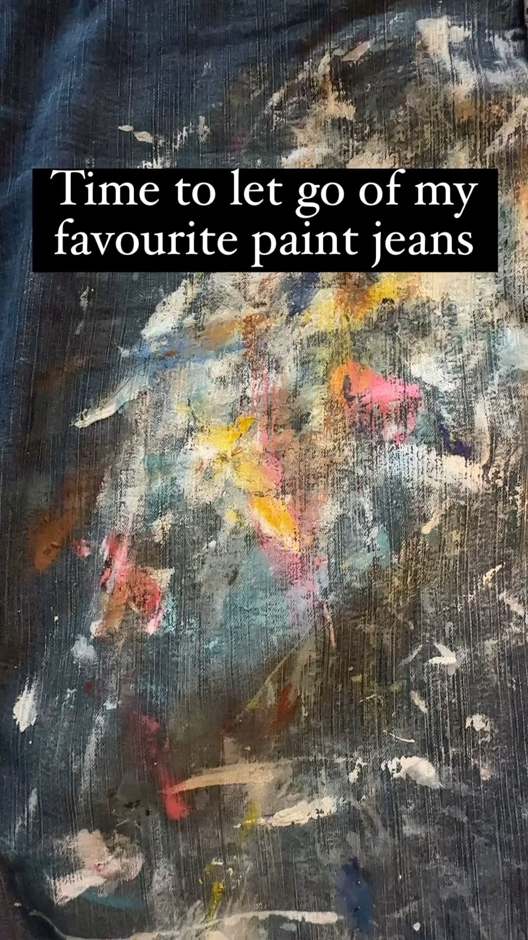 You and I have been through it all...
You started off as my ‘good jeans’ until late one night when we snuck into the studio together for just ‘one quick little brushstroke.”
The rest is history!
You were so good to me, I felt so comfortable with you and I know how much you loved it when I rubbed paint all over you…
Since then, we had countless late nights in the studio making art together but now it’s like you’re just slacking off... like when was the last time you even washed before we got together?
You used to hold my butt like you meant it, now it feels like a cold wind has come between us and things are just falling apart at the seams.
So it’s time to say Au revoir to you, my Denim Delights.
I will always love you,
Vivianne xo Please share if you have a special relationship to your studio clothes in the comments
#Paintingjeans #ArtisticWear #CreativeStruggles #JeansGoneWrong #ArtistProblems#artiststudio