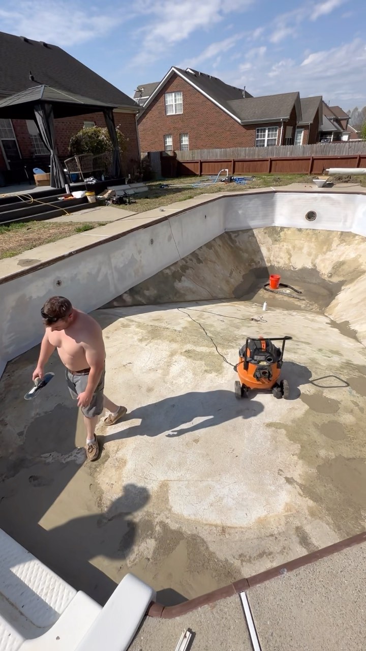 What an INTENSE pool renovation! We had the pleasure of installing one of the new @merlinindinc (AquaIntense) patterns. This one is called “Blue Lapis” and features gold flake through the liner which really comes to life in the sun ☀️
“There’s always help Ahoy!”
(252)599-6288
www.ahoyhelp.com
_________________________________________
#pool #summer #vabeach #757 #252 #poolliner #chicsbeach #suffolk #cheasapeake #poolguy #poolboy #renovation #backyard
