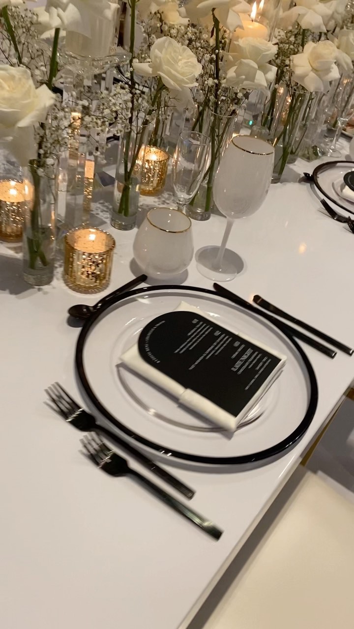 One of our favs from 2021 wedding season and you know we love the black & white details! Especially the sleek arched menus & minimalistic vibe of the individual roses 🤍🖤
Planning & Design @lachicsoiree
Rentals @detailzfurniturerentals
Stationary @polkadotpapershop
Floral Design & Backdrop @flowers_time
Table top rentals @tabletalesinc
Stage @platinumentertainmentsolutions
Cake @dolcevita_cakes_by_albina
Venue @parkviewmanor
#lachicsoiree #toronto #eventplanner #weddingplanner #wedding #weddinginspiration #weddingdecor #weddingdesign #weddinginspo #blackandwhite #minimalisticvibes #minimalisticdecor #chicdecor #weddingideas #cake #whiteroses #centerpieces