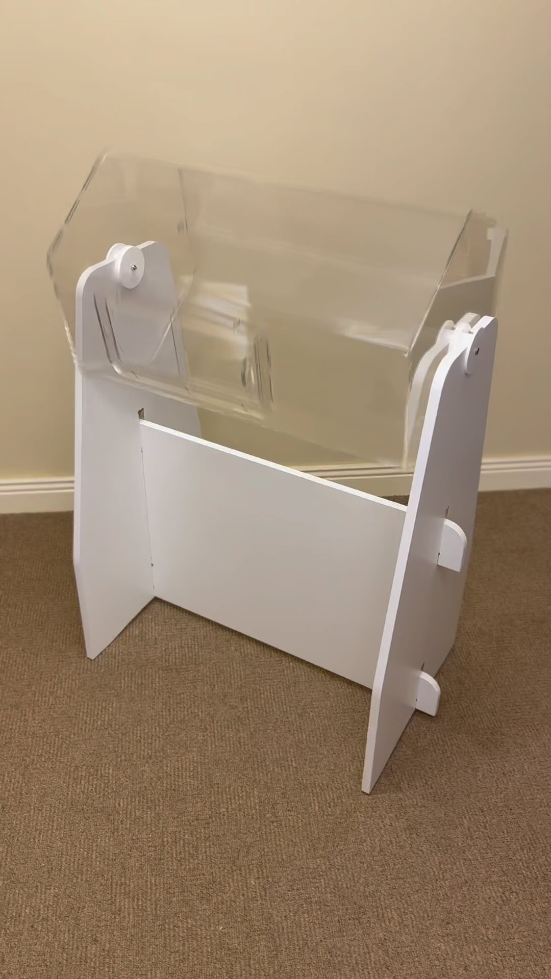 Spinning your way with our tombola made in house including base which can be stored flat pack perfect for events, get in touch for all event queries #whitemelamine #tombolas #events #acrylic #spinningtombola #inhousemanufacturing #eventproduction #custommade #acrylicdesigndunboyne #tomboladrum #irishmanufacturing