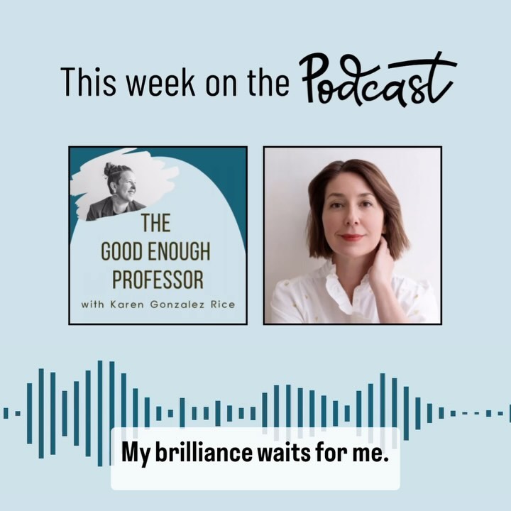 “My brilliance waits for me…” One of my favorite moments with @brookehofsess on “The Good Enough Professor Podcast.”
Check out this episode for a hopeful take on academic life and higher ed futures.